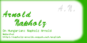 arnold napholz business card